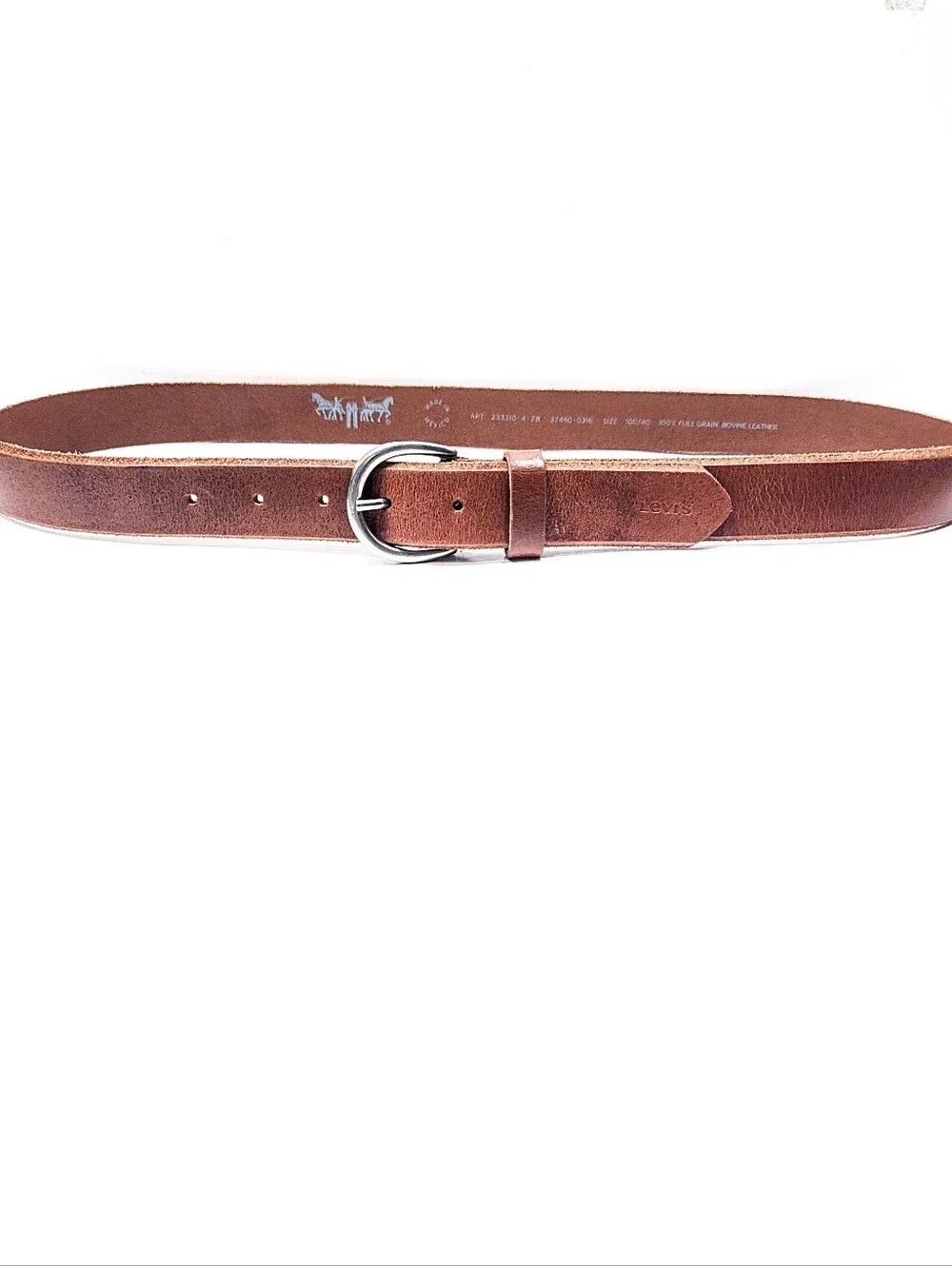 Levi's Icon Leather Belt Brown Full Grain Bovine Leather Size 40/100 37460-0316